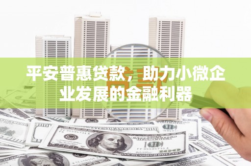 北屯平安普惠贷款，助力小微企业发展的金融利器